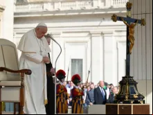 Papa Francisco hoje (25) no Vaticano.