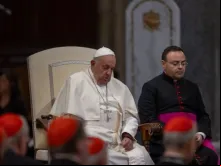 Papa Francisco ontem (6) na oração do rosário pela paz na Terra Santa.