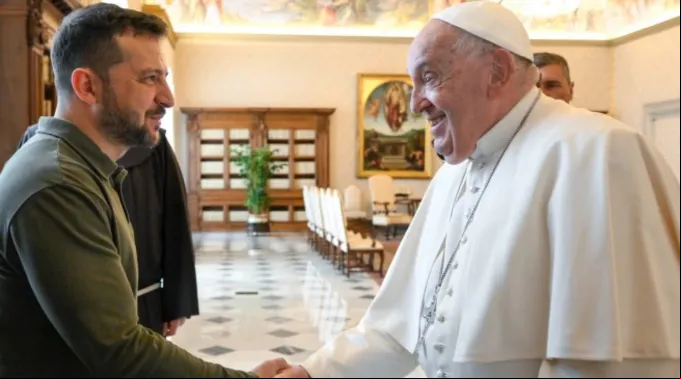 Papa Francisco recebe Volodymyr Zelensky no Vaticano ?? 