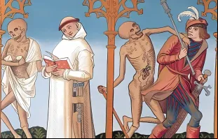 A dança macabra, também conhecida como "dança da morte",  é uma representação da universalidade da morte, que foi popular na Europa no fim do período medieval, nos séculos XIV e XV, quando a peste negra se espalhou pela Europa.  Halloween é uma expressão em inglês All Hallow Eve, que significa Véspera de Todos os Santos.