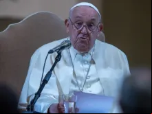 Papa Francisco hoje (5) na Pontifícia Universidade Gregoriana em Roma.