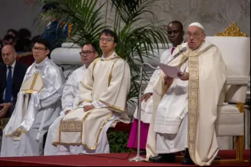 Papa Francisco fala na Solenidade de Cristo Rei na basílica de São Pedro