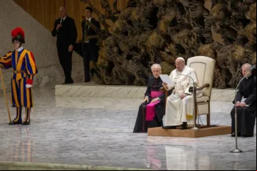 Papa Francisco em audiência geral no Vaticano