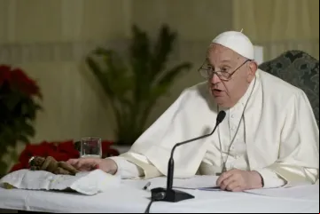 Papa Francisco faz discurso do Ângelus por meio de transmissão ao vivo de vídeo da Casa Santa Marta