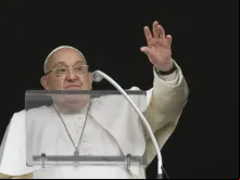 Papa Francisco hoje (19) em oração do Ângelus no Vaticano.