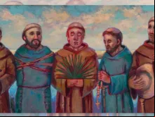 Cinco missionários franciscanos espanhóis, frei Pedro de Corpa, frei Blas Rodríguez, frei Miguel de Añon, frei Antonio de Badajóz e frei Francisco de Veráscola, que sofreram o martírio no atual Estado da Geórgia, EUA, em 1597.