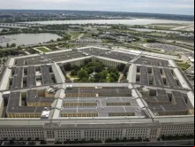 Vista aérea do Pentágono, sede do Departamento de Defesa dos EUA, em Washington, D.C., EUA, em 11 de maio de 2021.