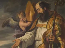 Pintura de Santo Agostinho de Hipona na Igreja da Imaculada Conceição em Salamanca, Espanha