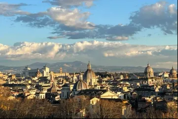 Fotografia panorâmica de Roma
