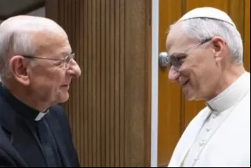 Prelado da Opus Dei com o papa Leão XIV