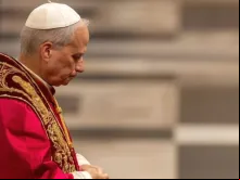 Papa Leão XIV hoje (20) na basílica de São Paulo Fora dos Muros, em Roma.