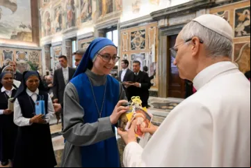Papa Leão XIV recebeu membros das POM em audiência no Vaticano em 22 de maio de 2025