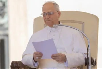 Leão XIV no Vaticano em sua segunda audiência-geral
