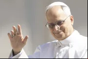 Papa Leão XIV na praça de São Pedro, no Vaticano.
