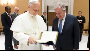 Leão XIV recebe no Vaticano o secretário-geral da ONU