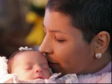 Simone Calixto e seu bebê