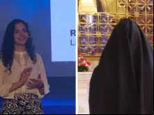 (esquerda) Montserrat Medina e (direita) imagem referencial. Crédito: Twitter de Montserrat Medina