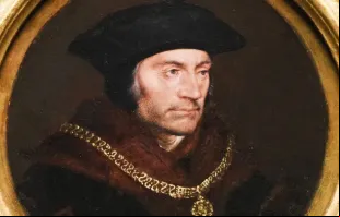 Retrato em miniatura de são Tomás More por Hans Holbein (1600) no Museu de Arte de Cleveland