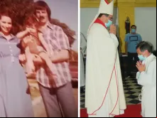 Padre Luis Avagliano, com sua mulher Flora e seus filhos