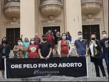 Vigília de 40 Dias pela Vida, em 2021, no Rio de Janeiro.