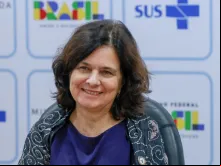 Ministra da saúde hoje (27), na apresentação do relatório da OMS, em Brasília. Foto: Walterson Rosa