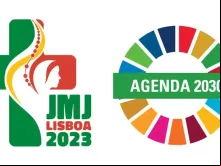 Logos da JMJ Lisboa 2023 e da Agenda 2030