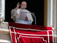 Papa Francisco durante a oração do Ângelus.