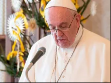 Papa Francisco durante a oração do Ângelus.