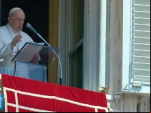 Papa Francisco durante a oração do Ângelus.