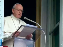 Papa Francisco durante a oração do Ângelus.