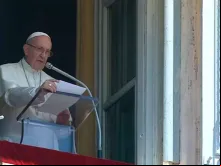 Papa Francisco durante a oração do Ângelus.