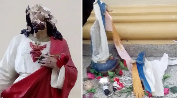 AtaqueSagradoCorazonVirgenMaria_CatedralDeSanPedroSula_130617.jpg ?? 