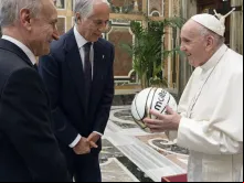 Papa Francisco durante a audiência.