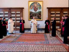 O Papa durante a audiência.
