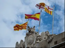 Bandeiras no Município de Barcelona.