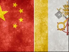 Bandeira da China e do Vaticano.