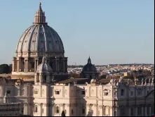 Vista da Basílica de São Pedro no Vaticano.
