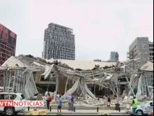Beirute após a explosão.