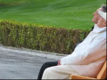 Bento XVI em sua residência do mosteiro Mater Ecclesiae (2017