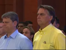 Jair Bolsonaro no santuário nacional de Aparecida