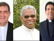 Da esq. para dir: Padre José Reginaldo, Padre Henrique Aparecido, Padre Paulo Bosi