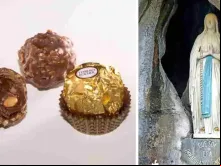 Chocolates Ferrero Rocher e Gruta de Nossa Senhora de Lourdes