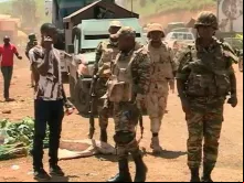 Soldados camaroneses em Bamenda, em maio de 2019