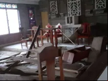 Capela do Seminário Menor de Bilwi (Nicarágua) afetada pelo Furacão Iota. Crédito: Diocese de Siuna