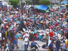 Migrantes atendidos na Diocese de Tapachula, no sul do México.