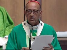 Cardeal Omella durante a Missa.