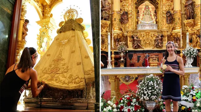 CarolinaMarinVisitaVirgenDelRoco_TwitterCarolinaMarin_010916.jpg ?? 
