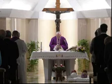 Papa Francisco na Missa na Casa Santa Marta.