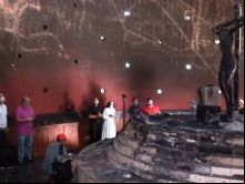 Interior de uma das capelas da Catedral de Manágua após o atentado de 31 de julho