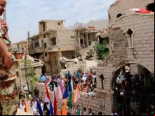 Celebração da Missa na Igreja Greco-ortodoxa de Zabadani, na Síria 